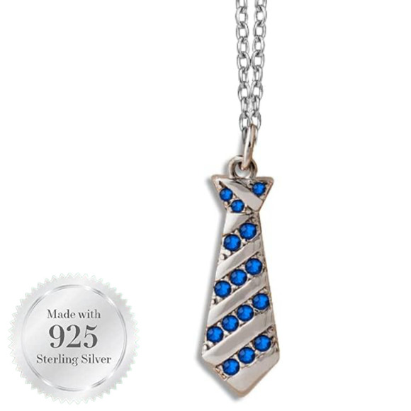 925 Harry Potter Ravenclaw Necktie Necklace - Picture 1 of 10